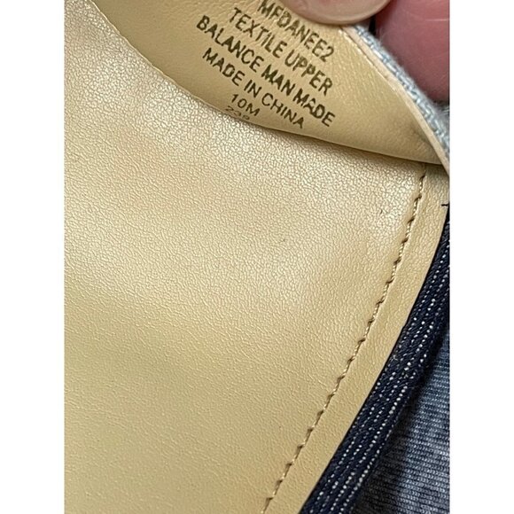 Marc Fisher Navy Blue Denim Ankle Strap High Heels Size 10 - Picture 11 of 11